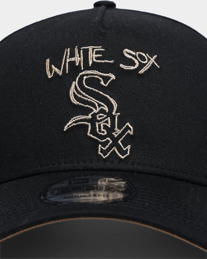 New Era Chicago White Sox Scribble 9FORTY A-Frame Snapback Black/Wheat