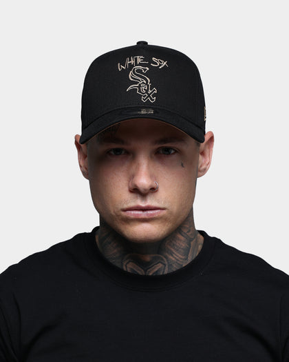 New Era Chicago White Sox Scribble 9FORTY A-Frame Snapback Black/Wheat