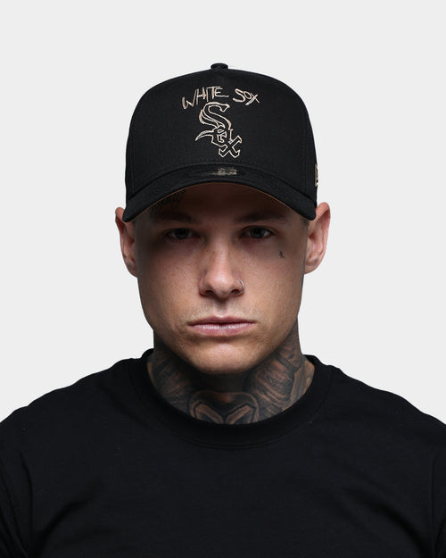 New Era Chicago White Sox Scribble 9FORTY A-Frame Snapback Black/Wheat