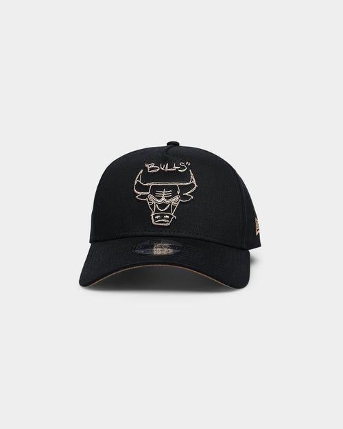 New Era Chicago Bulls Scribble 9FORTY A-Frame Snapback Black/Wheat