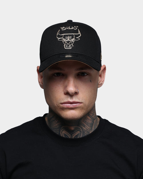 New Era Chicago Bulls Scribble 9FORTY A-Frame Snapback Black/Wheat