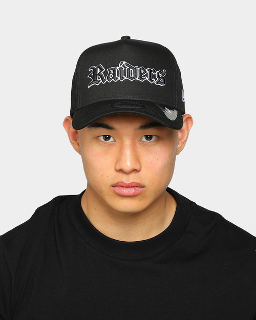 New Era Las Vegas Raiders 'Goth Script' 9FORTY K-Frame Snapback Black/White