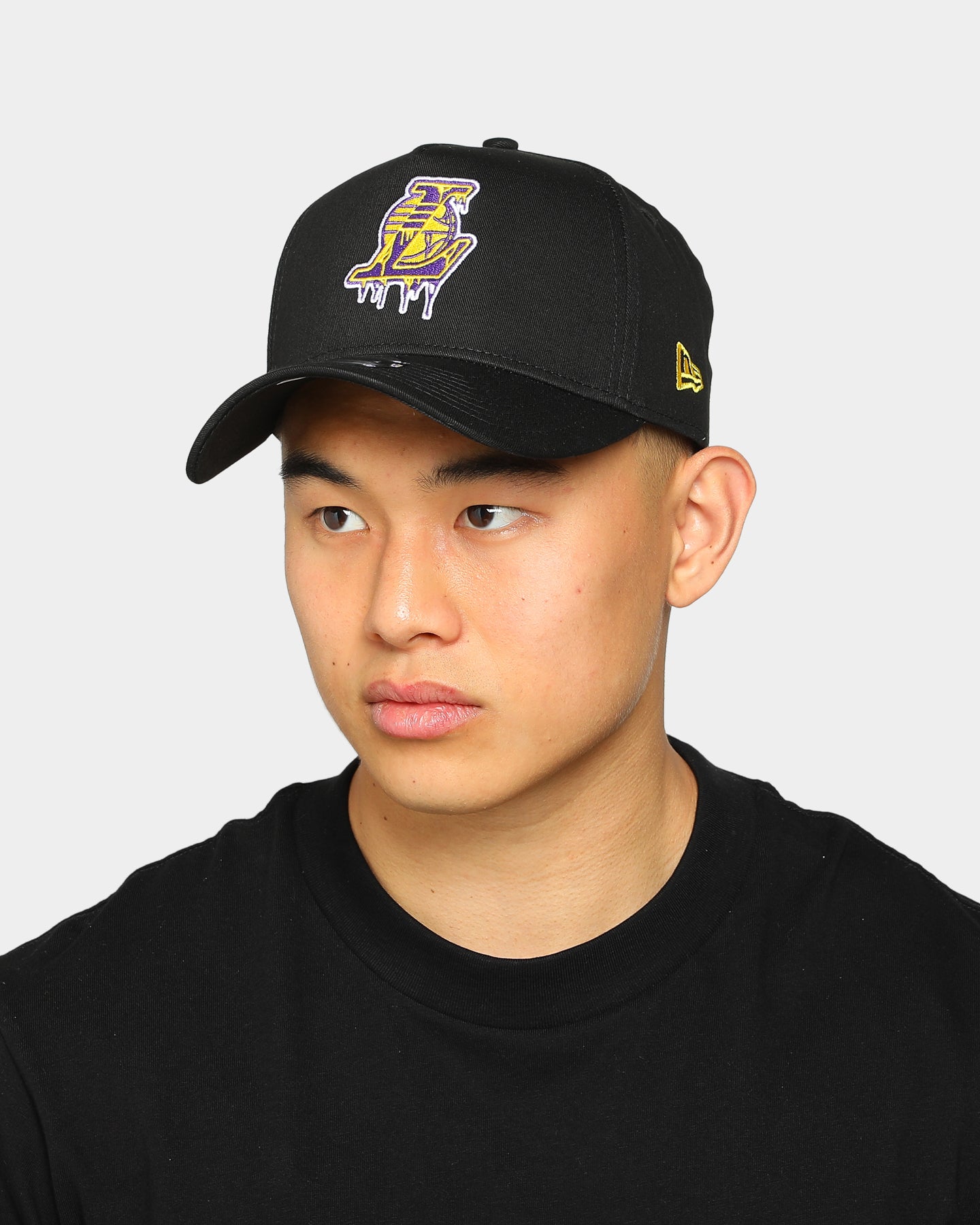 New Era Los Angeles Lakers Drip Logo 9FORTY A-Frame Snapback Black