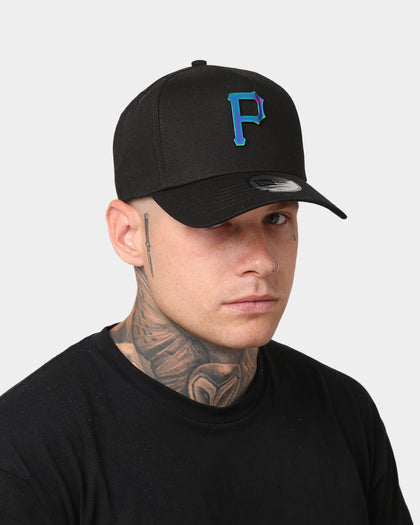New Era Pittsburgh Pirates 'Metal Badge' 9FORTY K-Frame Snapback Black/Iridescent