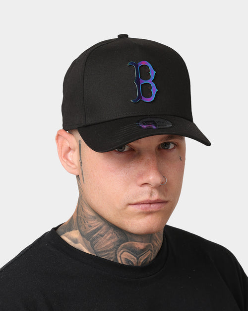 New Era Boston Red Sox Metal Badge 9FORTY K-Frame Snapback Black/Iridescent
