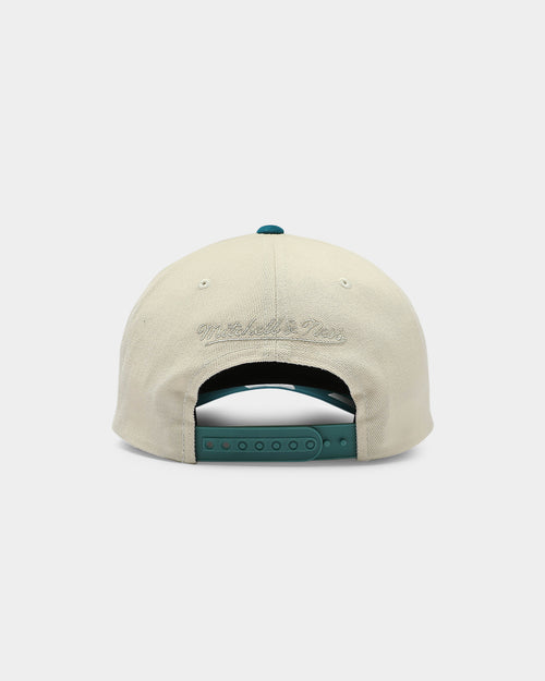 Mitchell & Ness Miami Dolphins Pro Crown Snapback Off White/Teal