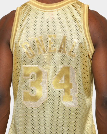 Mitchell & Ness Men's Los Angeles Lakers Shaquille O'Neal Midas SM Jersey Gold