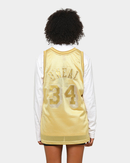 Mitchell & Ness Men's Los Angeles Lakers Shaquille O'Neal Midas SM Jersey Gold