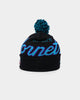 Mitchell & Ness Charlotte Hornets Script Burst Pom Beanie Black