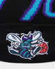 Mitchell & Ness Charlotte Hornets Script Burst Pom Beanie Black