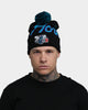 Mitchell & Ness Charlotte Hornets Script Burst Pom Beanie Black