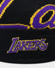 Mitchell & Ness Los Angeles Lakers Script Burst Pom Beanie Black