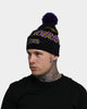 Mitchell & Ness Los Angeles Lakers Script Burst Pom Beanie Black
