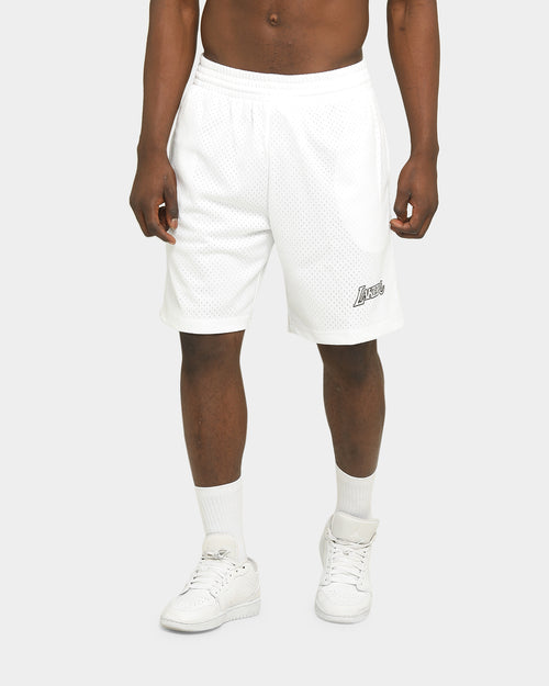 Mitchell & Ness Men's Los Angeles Lakers NBA HWC Mesh Shorts White