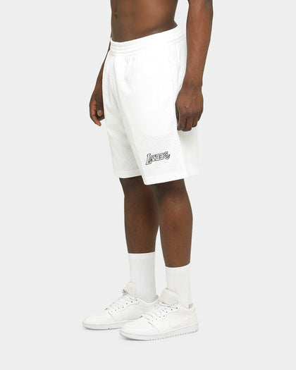 Mitchell & Ness Men's Los Angeles Lakers NBA HWC Mesh Shorts White