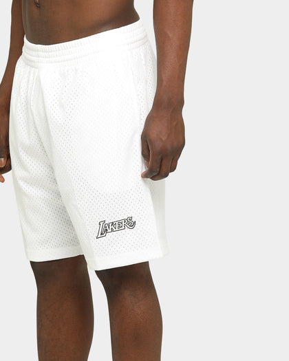 Mitchell & Ness Men's Los Angeles Lakers NBA HWC Mesh Shorts White