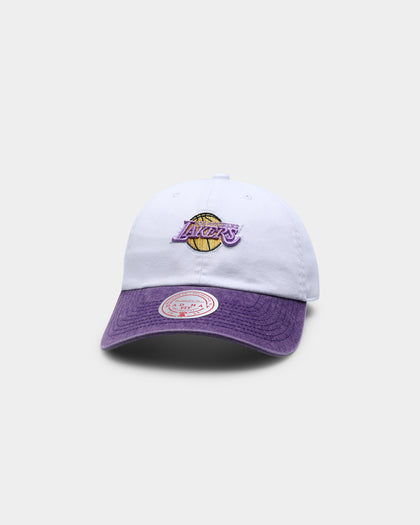 Mitchell & Ness Los Angeles Lakers Dad Hat Strapback White