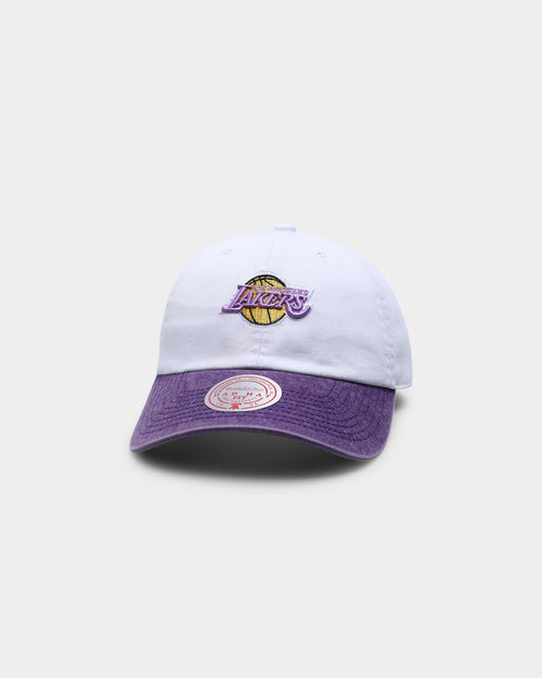 Mitchell & Ness Los Angeles Lakers Dad Hat Strapback White