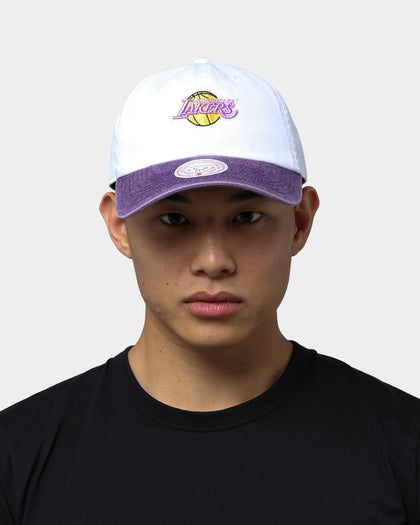 Mitchell & Ness Los Angeles Lakers Dad Hat Strapback White