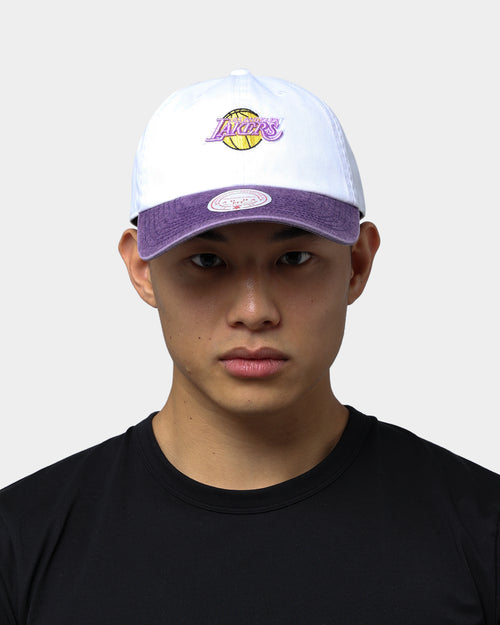 Mitchell & Ness Los Angeles Lakers Dad Hat Strapback White