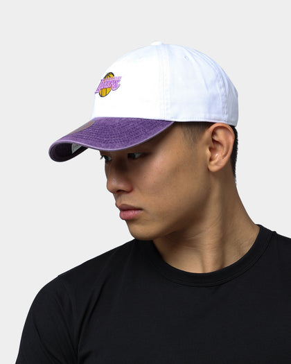 Mitchell & Ness Los Angeles Lakers Dad Hat Strapback White