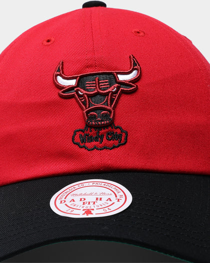 Mitchell & Ness Chicago Bulls Dad Hat Strapback Red/Black