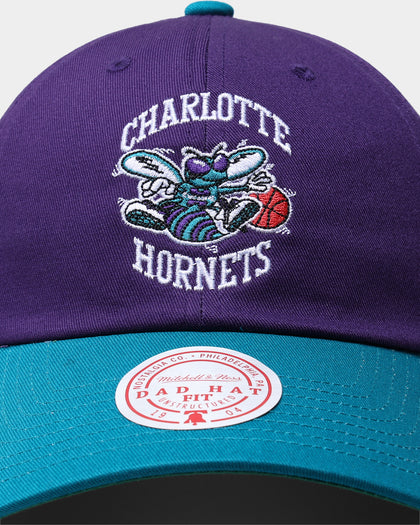 Mitchell & Ness Charlotte Hornets Dad Hat Strapback Purple/Teal