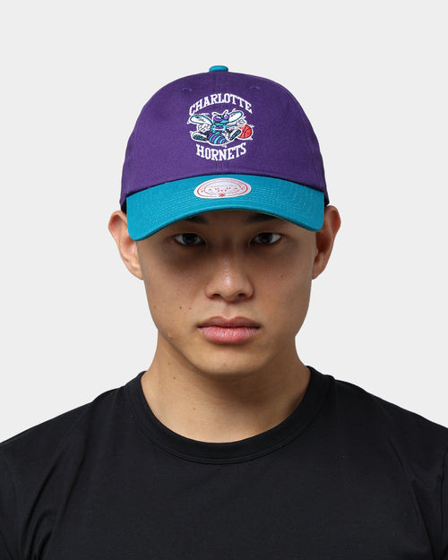 Mitchell & Ness Charlotte Hornets Dad Hat Strapback Purple/Teal