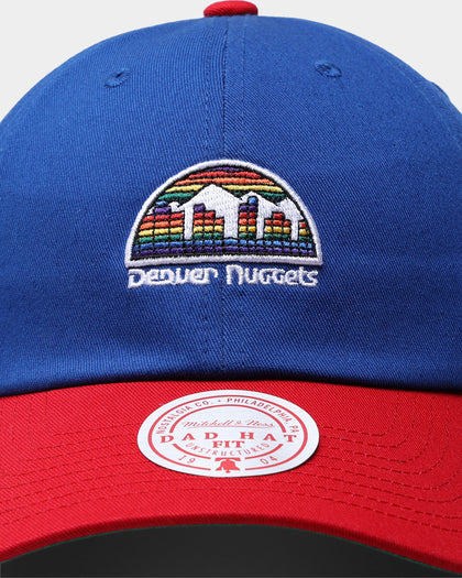 Mitchell & Ness Denver Nuggets Dad Hat Strapback Blue/Red