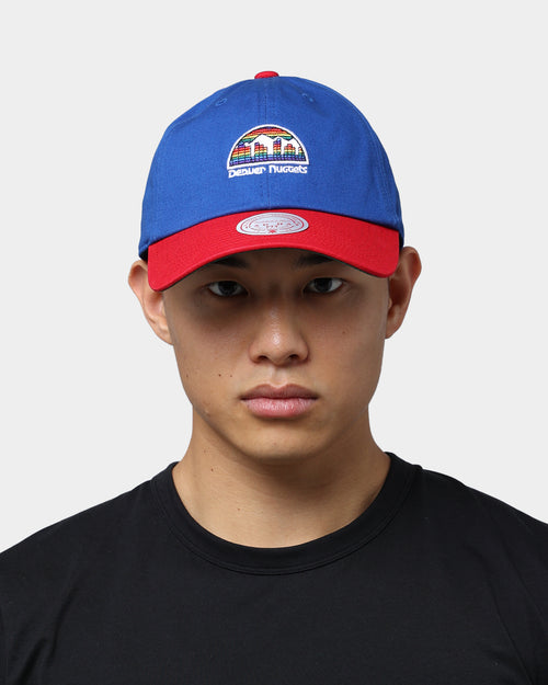 Mitchell & Ness Denver Nuggets Dad Hat Strapback Blue/Red