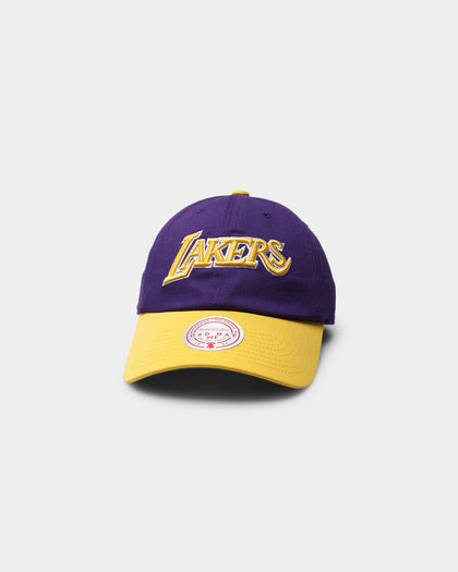 Mitchell & Ness Los Angeles Lakers Dad Hat Strapback Purple/Yellow