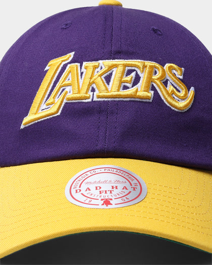 Mitchell & Ness Los Angeles Lakers Dad Hat Strapback Purple/Yellow