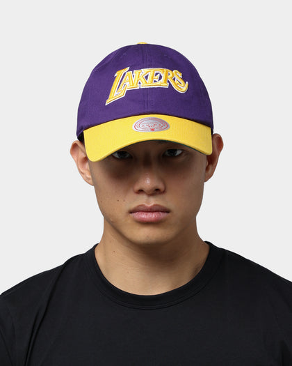Mitchell & Ness Los Angeles Lakers Dad Hat Strapback Purple/Yellow