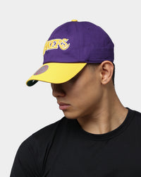 Mitchell & Ness Los Angeles Lakers Dad Hat Strapback Purple/Yellow