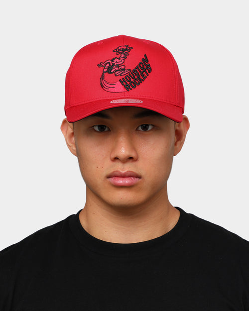Mitchell & Ness Houston Rockets Cotton Pro Crown Snapback Red