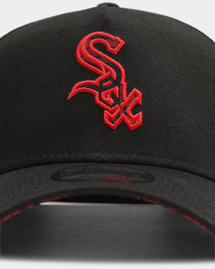 New Era Chicago White Sox Applique 9FORTY A-Frame Snapback Black/Red Tarta