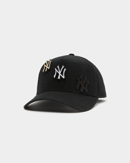 Men's New Era New York Yankees Velcro Patch 9FORTY A-Frame Snapback Black