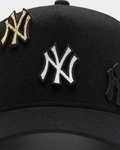 Men's New Era New York Yankees Velcro Patch 9FORTY A-Frame Snapback Black