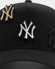 Men's New Era New York Yankees Velcro Patch 9FORTY A-Frame Snapback Black