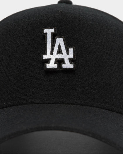 Men's New Era Los Angeles Dodgers Interchangeable Patch 9FORTY A-Frame Snapback Black