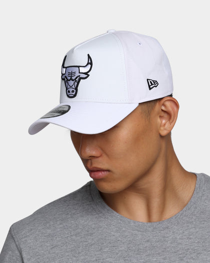 New Era. Men's Chicago Bulls UV Activation 9FORTY A-Frame Snapback White