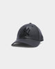 New Era Women's New York Yankees PU Leather 9FORTY Strapback Black/Black