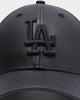 New Era Women's Los Angeles Dodgers PU Leather 9FORTY Strapback Black/Black