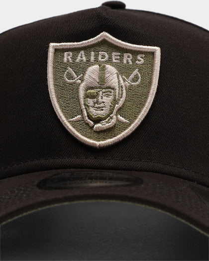 New Era Raiders 9FORTY A-Frame Snapback Black/Stone/Olive