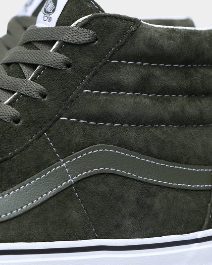 Vans SK8-HI Pig Suede Olive/True White