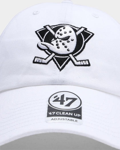 47 Brand Anaheim Ducks Clean Up Strapback White/Black