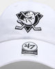 47 Brand Anaheim Ducks Clean Up Strapback White/Black