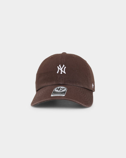 47 Brand New York Yankees Base Runner Clean Up Strapback Brown