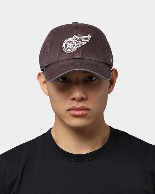 47 Brand Detroit Red Wings Clean Up Strapback Brown