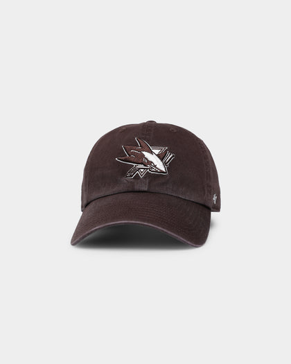 47 Brand San Jose Sharks Clean Up Strapback Brown